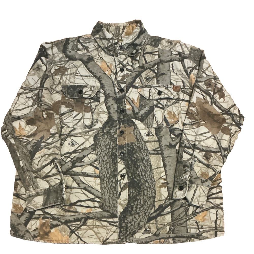 Vintage 90's Cabela Skyline Camo Apparition Hunting Shirt Mens XL Made in Canada